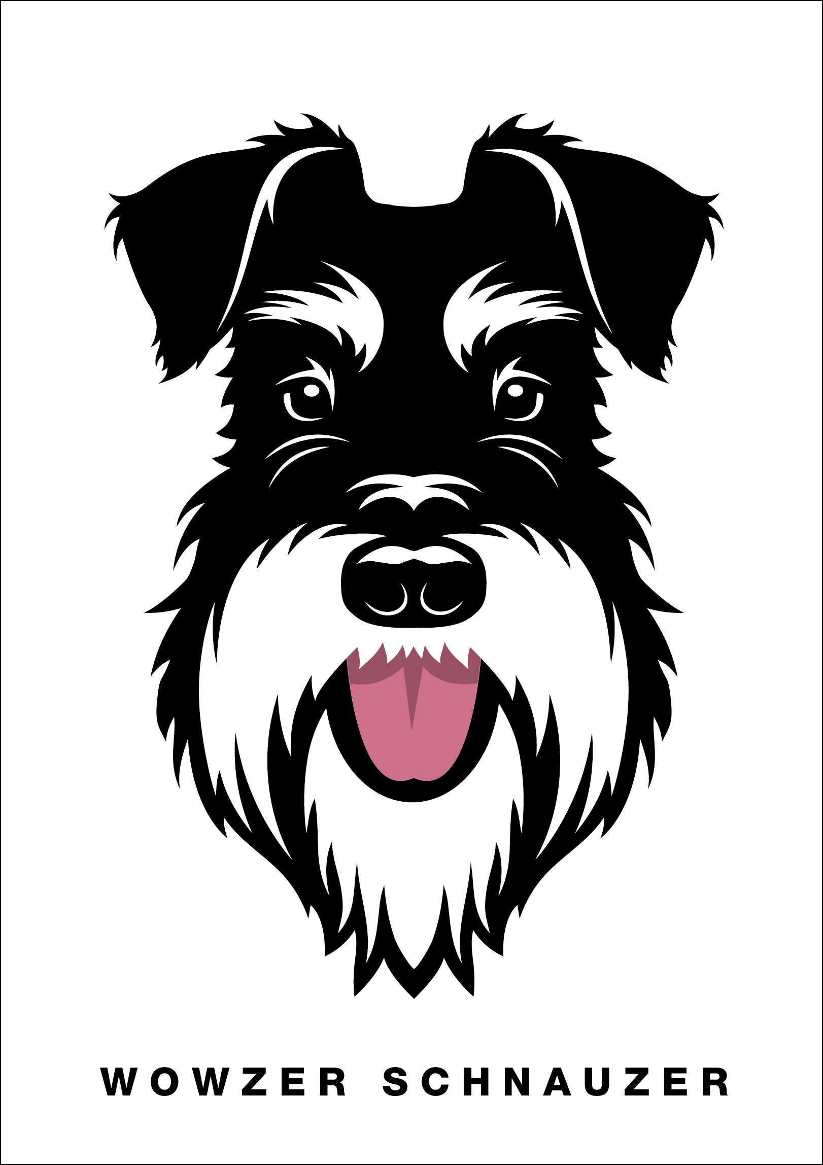 Wowzer Schnauzer Poster – Silver & Black dog - Buzby Bluebeard ...