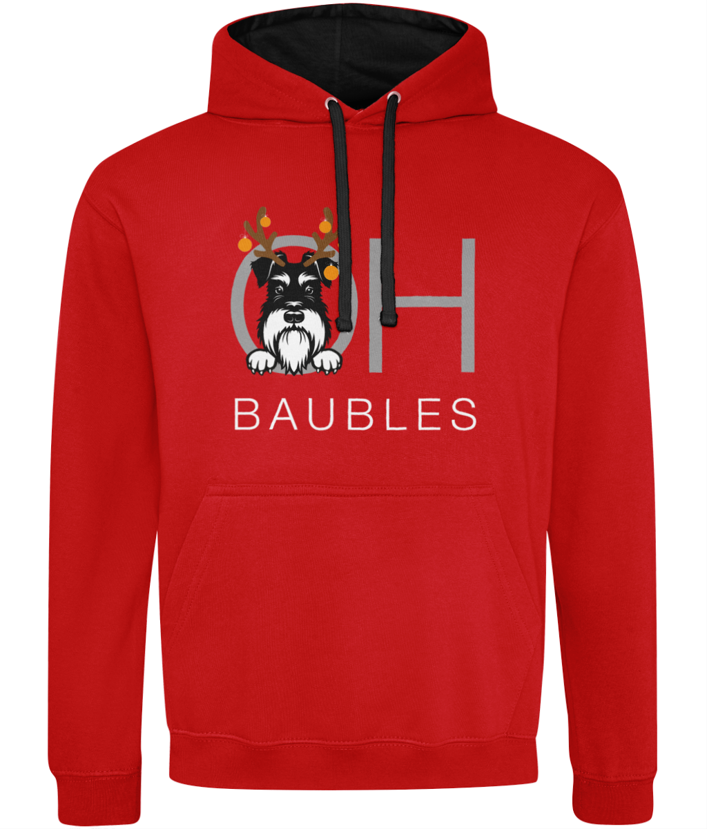 Christmas - Schnauzer Red and Black Hoodie - Oh Baubles - Buzby ...